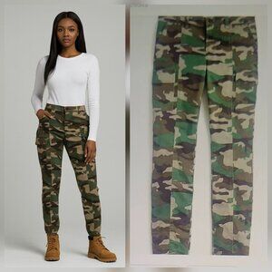 J. Crew 9" Toothpick Cargo Pant in Camo High Rise NEW NWOT Size 26 $98